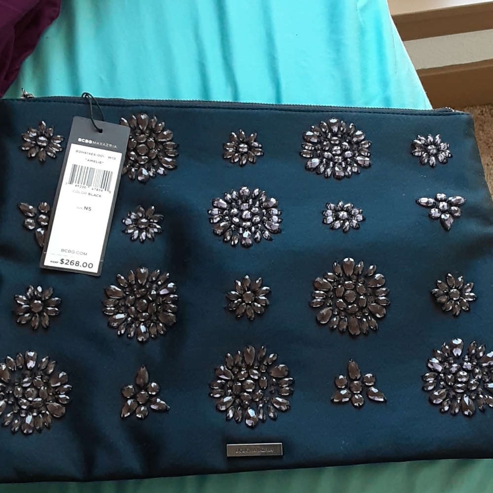 BCBG "Amelie" silk clutch